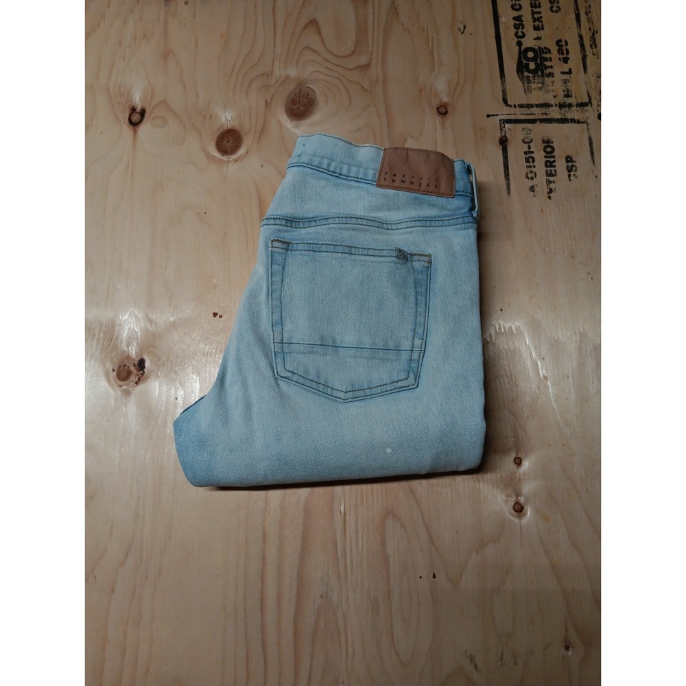 PacSun Spotted Skinny Jeans Men's 30x30 Blue Denim Light Wash Stretch‎ Compfort